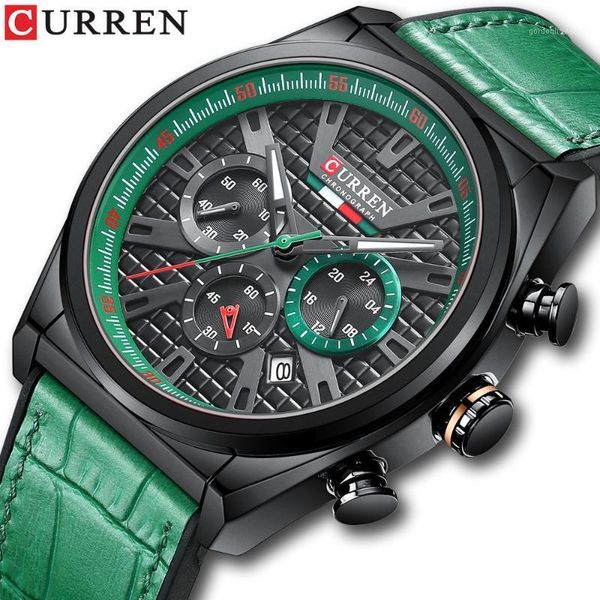 

wristwatches curren fashion watch men waterproof military sport man clock wristwatch quartz relogio masculino silicone strap, Slivery;brown