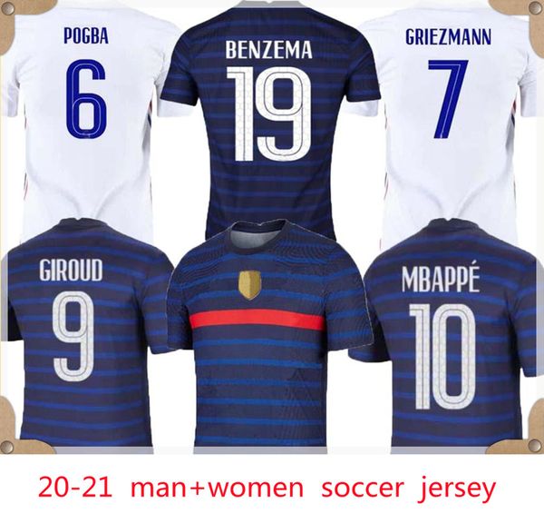 

man 20-21 france benzema 19 mbappe soccer jersey griezmann kante 20 21 centenary pogba maillot de football giroud matuidi kimpembe ndombele, Black;yellow