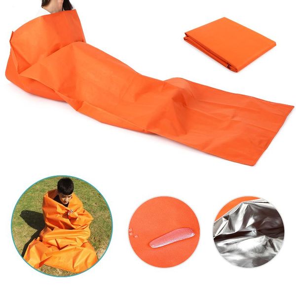 

portable outdoor sleeping bag waterproof emergency survival thermal folding sack keep warm for hiking camping bags