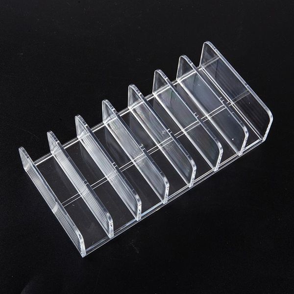 

hooks & rails 7 grids clear eyeshadow compact organizer drawer organization transparent slot cosmetics case divider makeup storage box