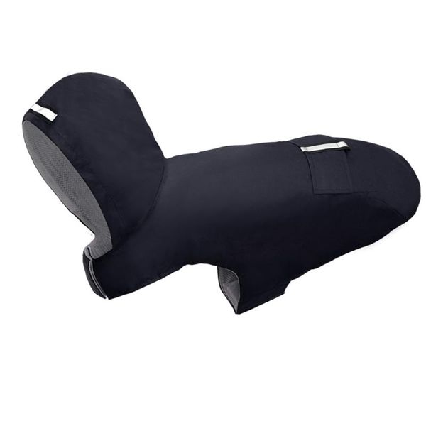 

dog apparel reflective breathable waterproof hooded outdoor coat wear resistant with hole raincoat solid jacket durable eco friendly