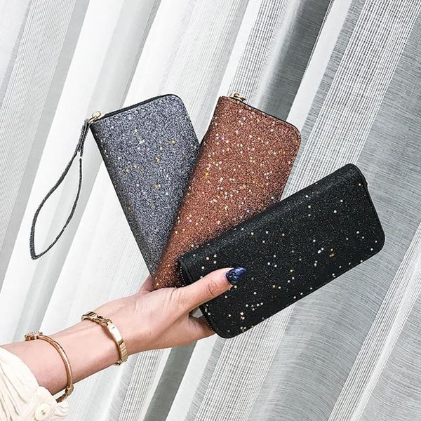 

wallets sparkling stars leather zipper long women wallet purse with card holder england style famous design ladies clutch, Red;black