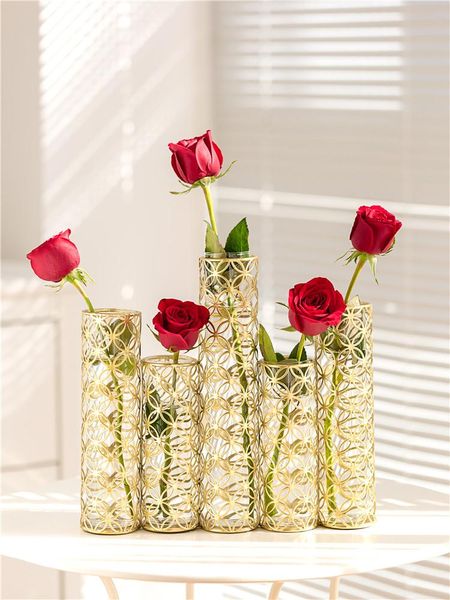 

vases nordic glass vase flower arrangement rose bottle creative decoration tv cabinet porch dining table for flowers