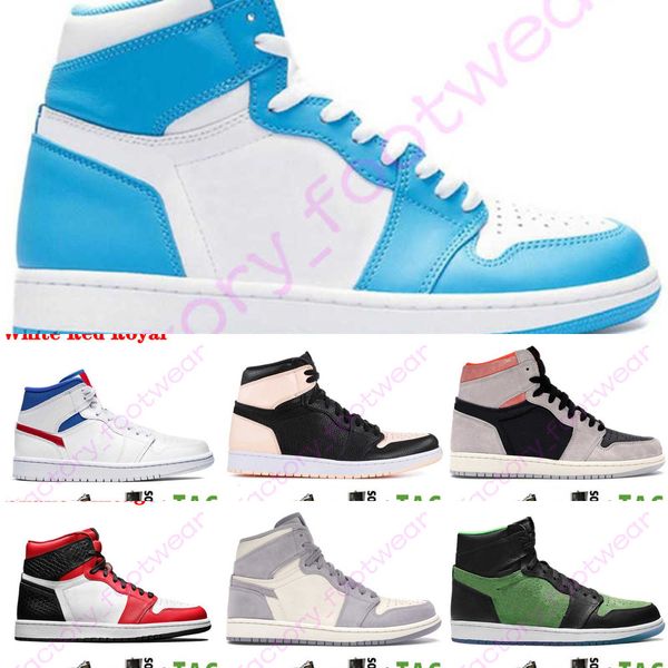 

2021 new arrival high og 1 1s mens basketball shoes lucky green royal toe light smoke grey obsidian unc chicago women sneakers trainersieim