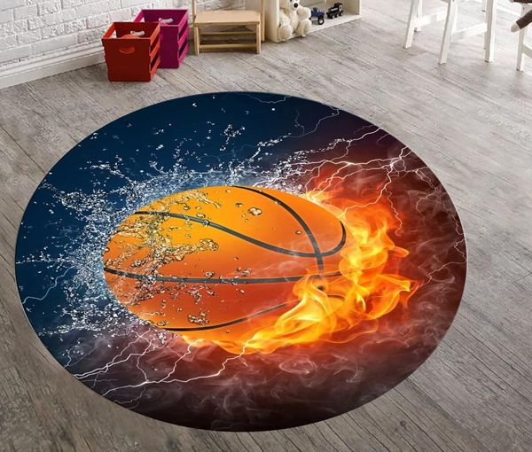 

carpets basketball world 2 patterned round carpet, non slip floor area rug