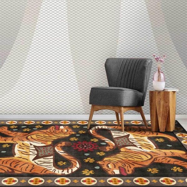 

carpets tiger skin 3d printing for kids bedroom game floor mats cartoon animals series room children rugs carpet area child play