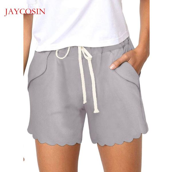 

women shorts fashion solid color high waist casual loose drawstring summer sport running g4 women's, White;black