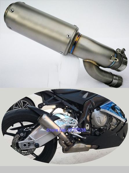 

motorcycle exhaust system titanium alloy 2021-2021 s1000rr slip-on muffler motorbike escape for 17-18