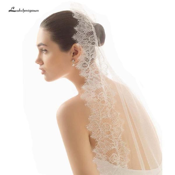 

bridal veils lakshmigown princess long wedding veil lace edge bride vail accesorios de novias 2021, Black