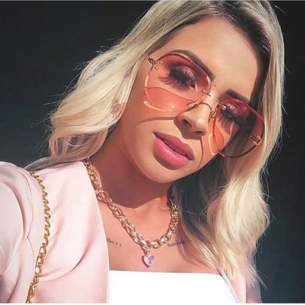 

sunglasses pilot sunglasses women tint aviation ladies sun glasses classic vintage rimless exquisite shades a519, White;black