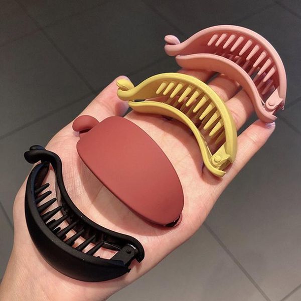 

hair clips 2pcs candy colors banana shape women girls sweet ponytail holder cute