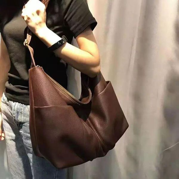 

evening bags 2021 first layer cowhide crossbody bag female korean version large capacity leisure shoulder