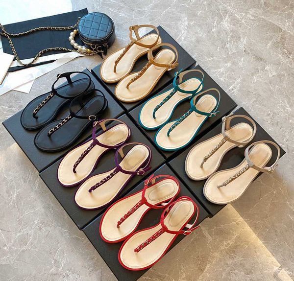 

2022 designer women's sandals classic slippers leather slippers flats 76, Black