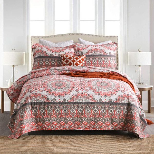 

comforters & sets chausub bedspreads bohemian cotton quilt set 3pc quilts for bed quilted cover shams king queen size coverlet summer blanke