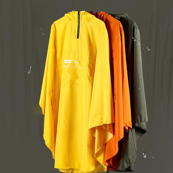 

raincoats long rain poncho raincoat men women waterproof jacket yellow motorcycle biker windbreaker hiking camping
