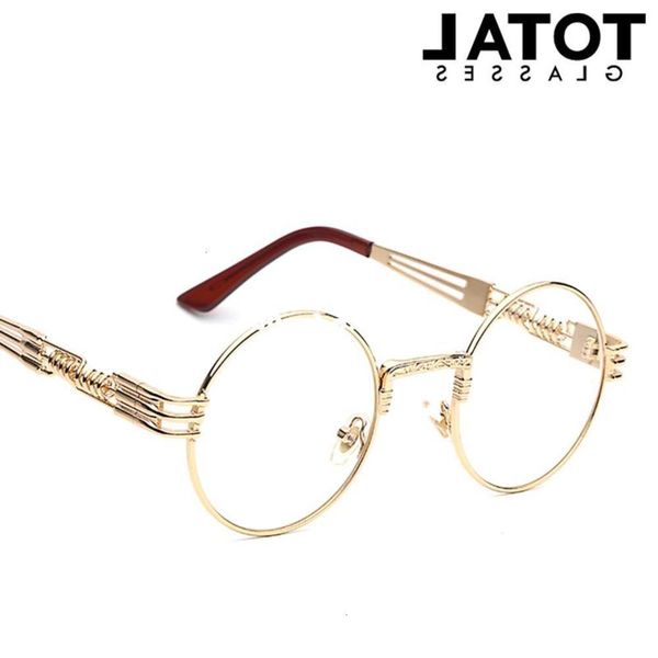 

sunglasses fashionable sun frames glasses luxury metal steampunk sunglasses men coating round sunglass vintage retro outdoor lentes oculos o, Black