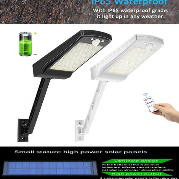 

solar lamps 56 led street light ip65 spike waterproof spot garden outdoor remote control wall