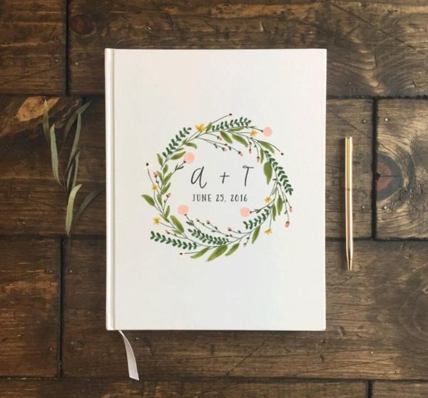 

personalize wedding guestbook, custom floral guest book gift. keepsake bridal shower journal po other event & party supplies