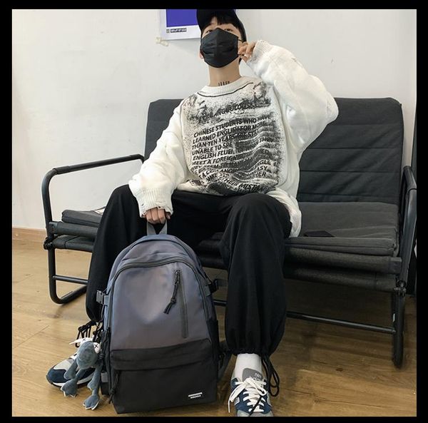 

backpack pb4154 2021 trendy college students korean women's casual travel men's