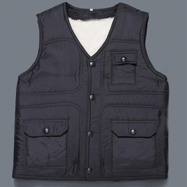 

men's vests real sheep fur vest man, Black;white