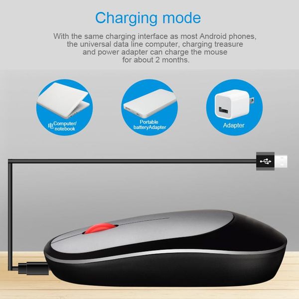 

wireless chargeable silent mouse lapoffice business deskhome games dom668 mice