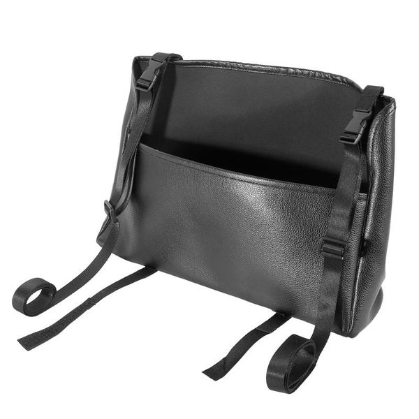 

car organizer uxcell seat back storage bag pu leather holder pocket container black