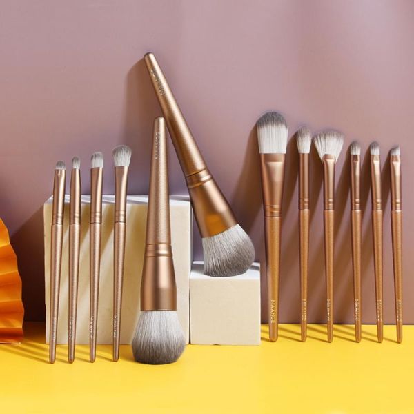 

7/12pcs 3 colors makeup brushes set eye shadow eyebrow power facial cosmetic brush tools