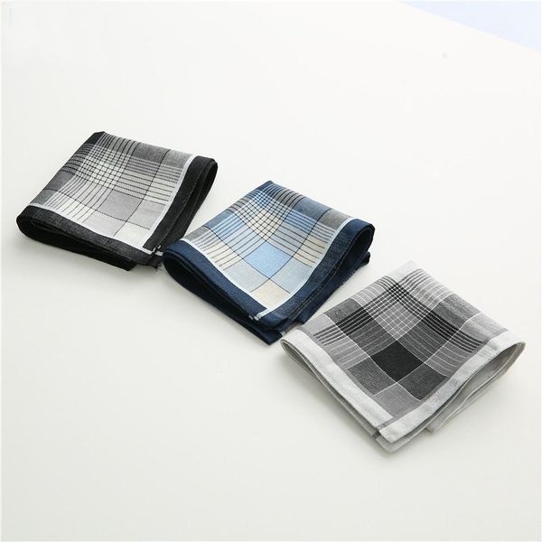 

12pcs 43*43cm 100%cotton handkerchiefs men pocket hankies men's business square pockets handkerchief, Blue;white