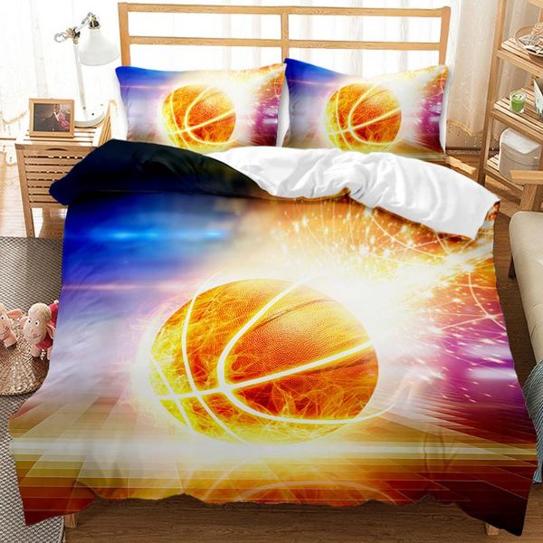 

bedding sets basketball hall 3d printed set sport game  king duvet cover single twin full bedclothes for child kids boy teen