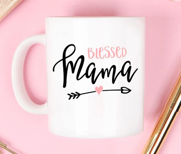 

mother's day gift mug blessed mama coffee 11oz ceramic mommy milk cups mugs