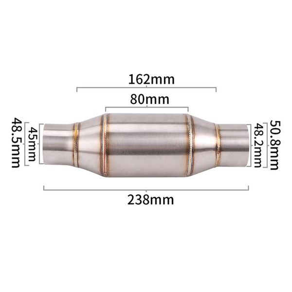 

universal motorcycle exhaust muffler catalyst medium pipe expansion chamber db killer moto katalysator motorrad system