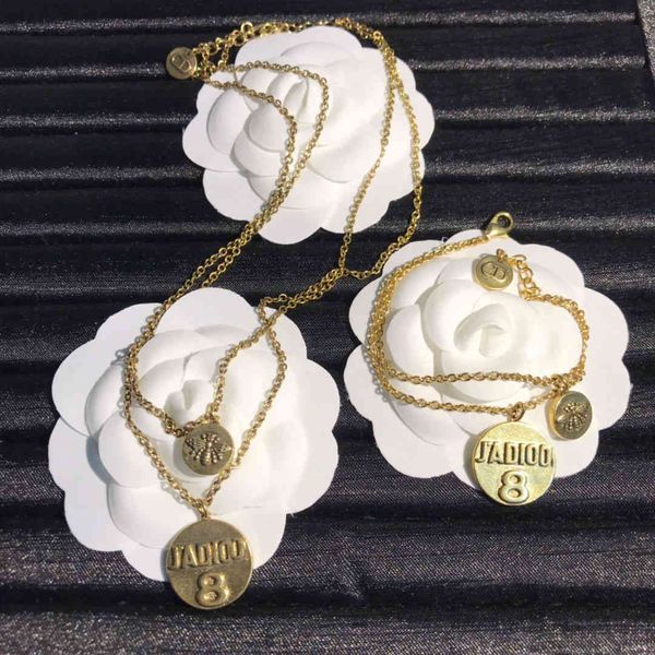 

75% off outlet online family's new letter necklace in 2021, Black