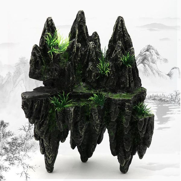 

decorations super large aquarium decoration artificial resin rockery fish tank landscaping mountain aquascape decor landscape accessories