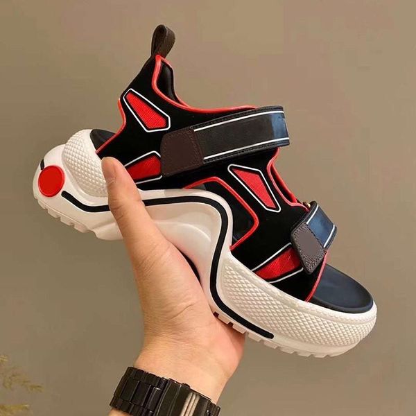 

arch light women sandals summer beach shoes brand platform sneakers for trainers hook & loop leather sport espadrilles, Black