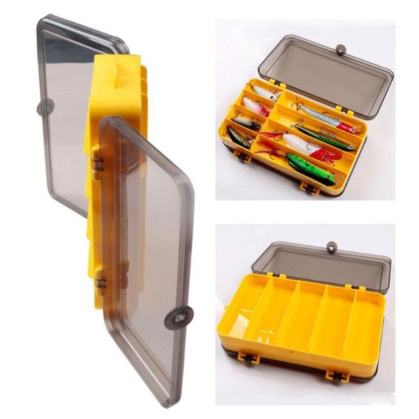 

fishing accessories 1pc transparent tackle box portable outdoor bait storage two-sided waterproof containers