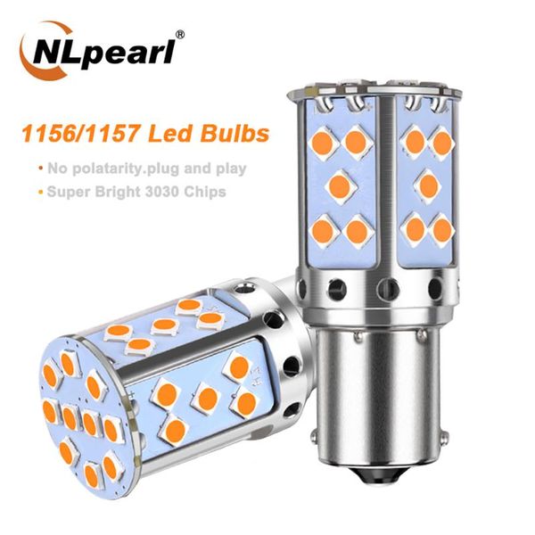

nlpearl 2x signal lamp p21w led 1156 ba15s bau15s py21w bulb 3030smd 1157 bay15d p21/5w car turn light reverse emergency lights
