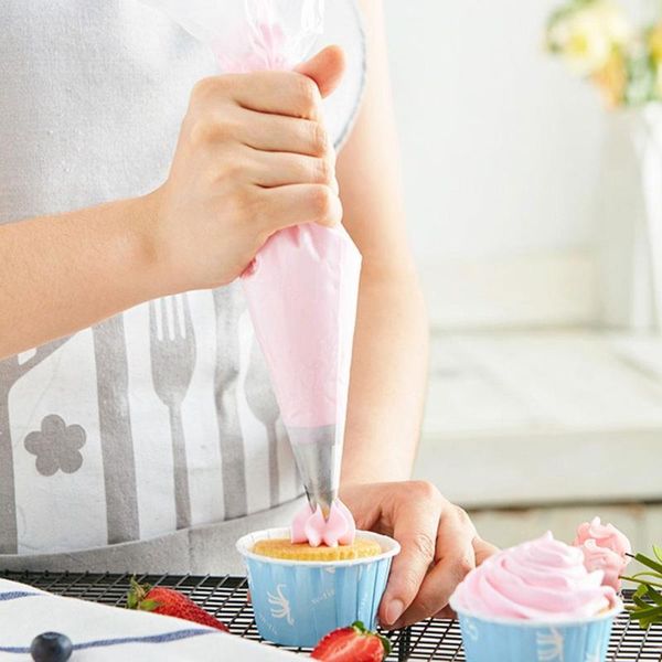 

baking & pastry tools transparent bule bags flower mouth muffin cup decorate cake decorating bag 11pcs home family