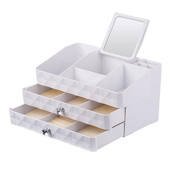 

bathroom storage & organization plastic makeup drawer cosmetic organizer box container jewelry casket holder desksundry case