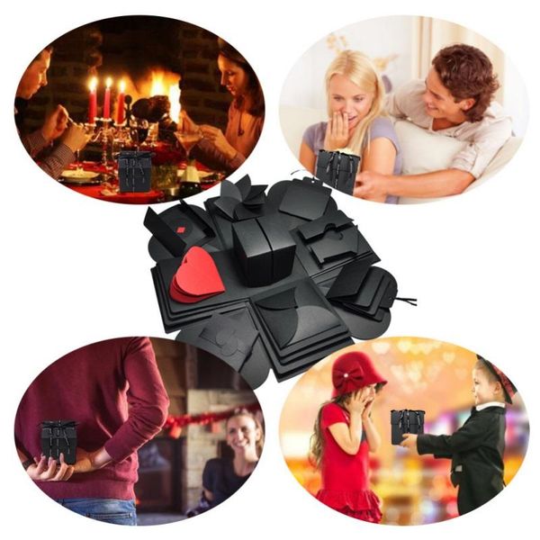 

gift wrap diy surprise love explosion box for anniversary po gifts