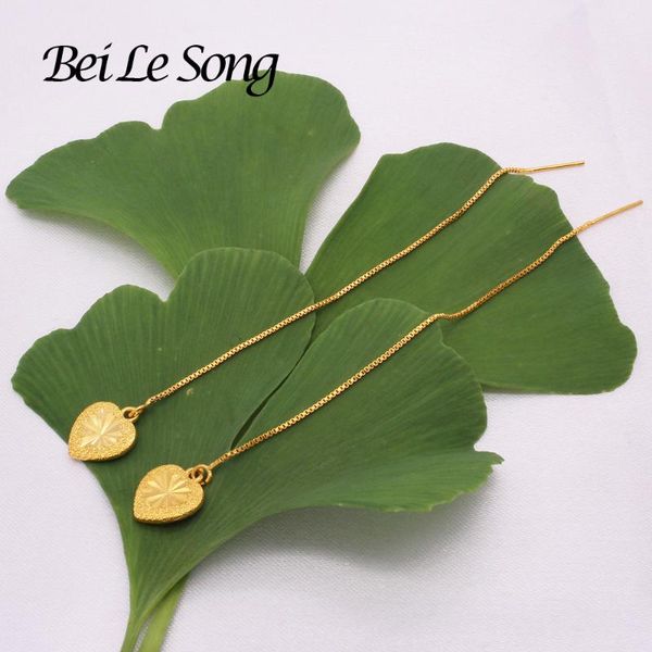 

dangle & chandelier 2021 fashion 24k gold plated heart ear line tassel pendant designer jewelry earrings unusual piercing earring for women, Silver