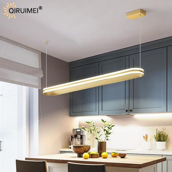 

golden black dimmable modern led pendant lights for bedroom living dining room kitchen iron aluminum lamps indoor lighting