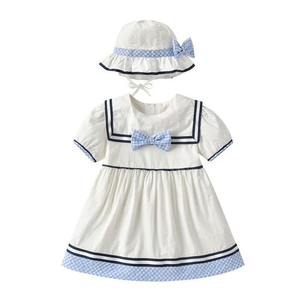 

girl's dresses summer baby girls for casual beach bow sundress princess dress infant born clothes birthday with hat, Red;yellow