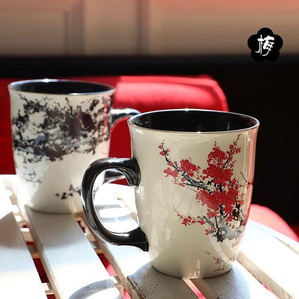 

mugs meizhulan chrysanthemum thermochromic cup chinese style creative lovely ceramic porcelain
