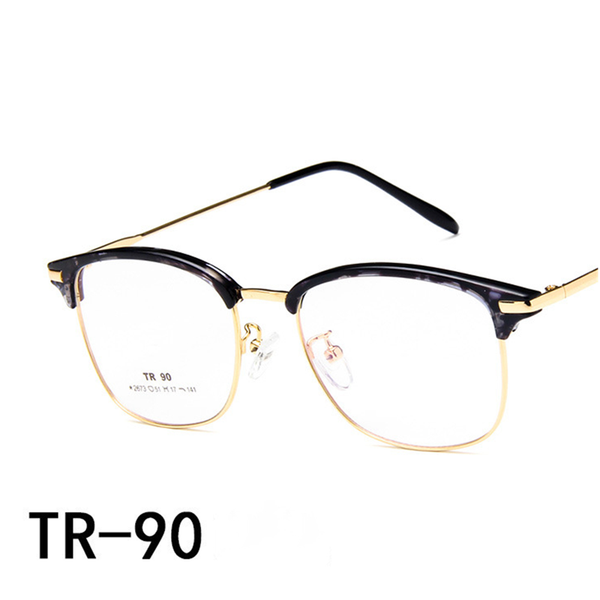 

design custom sunglasses men half rimless metal frames eye glasses optical ab021 fashion, Black