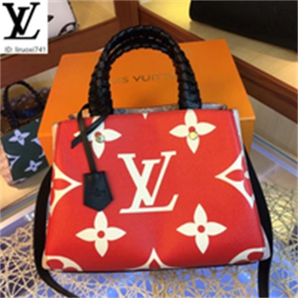 

brand designer luxury 7k4a m44671 new red flower color matching shoulder bag women handbags iconic bags handles shoulder bags totes cros