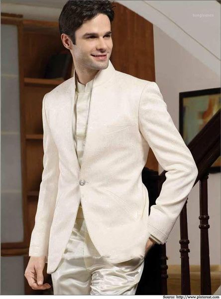

latest coat pant designs beige white men suit terno slim fit 2 piece tuxedo style suits custom groom blazer vestidos jacket+pant men's, White;black