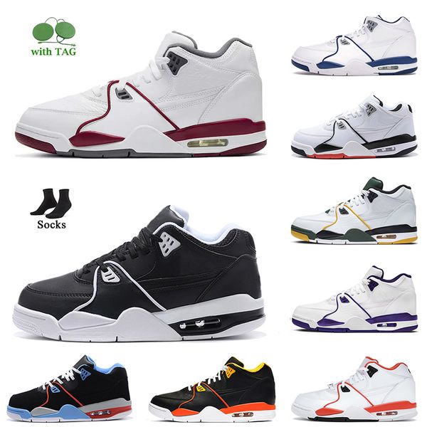 

sport basketball shoes with socks flight 89 89s chicago team red black mens trainers raygun true blue rucker park white court purple designe, White;red