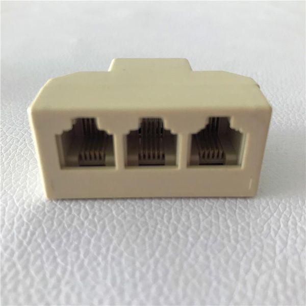 

computer cables & connectors rj11 rj-11 1 to 3 female telephone phone cable line splitter adapter connector jack terminal
