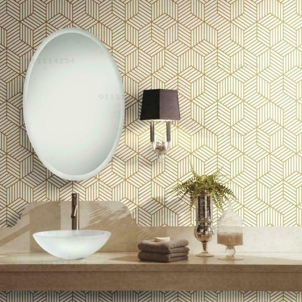 

wallpapers geometric hexagon wallpaper, peelable detachable self-adhesive paper, bedroom home decoration
