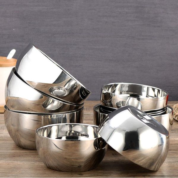

multifunctional stainless steel bowls insulation rice bowl kids students anti-broken dinner